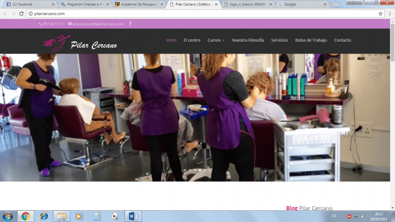 Peluqueria y estetica en la academia pilar cercano