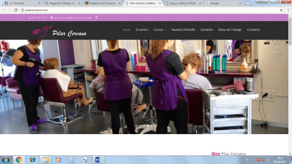 Peluqueria y estetica en la academia pilar cercano
